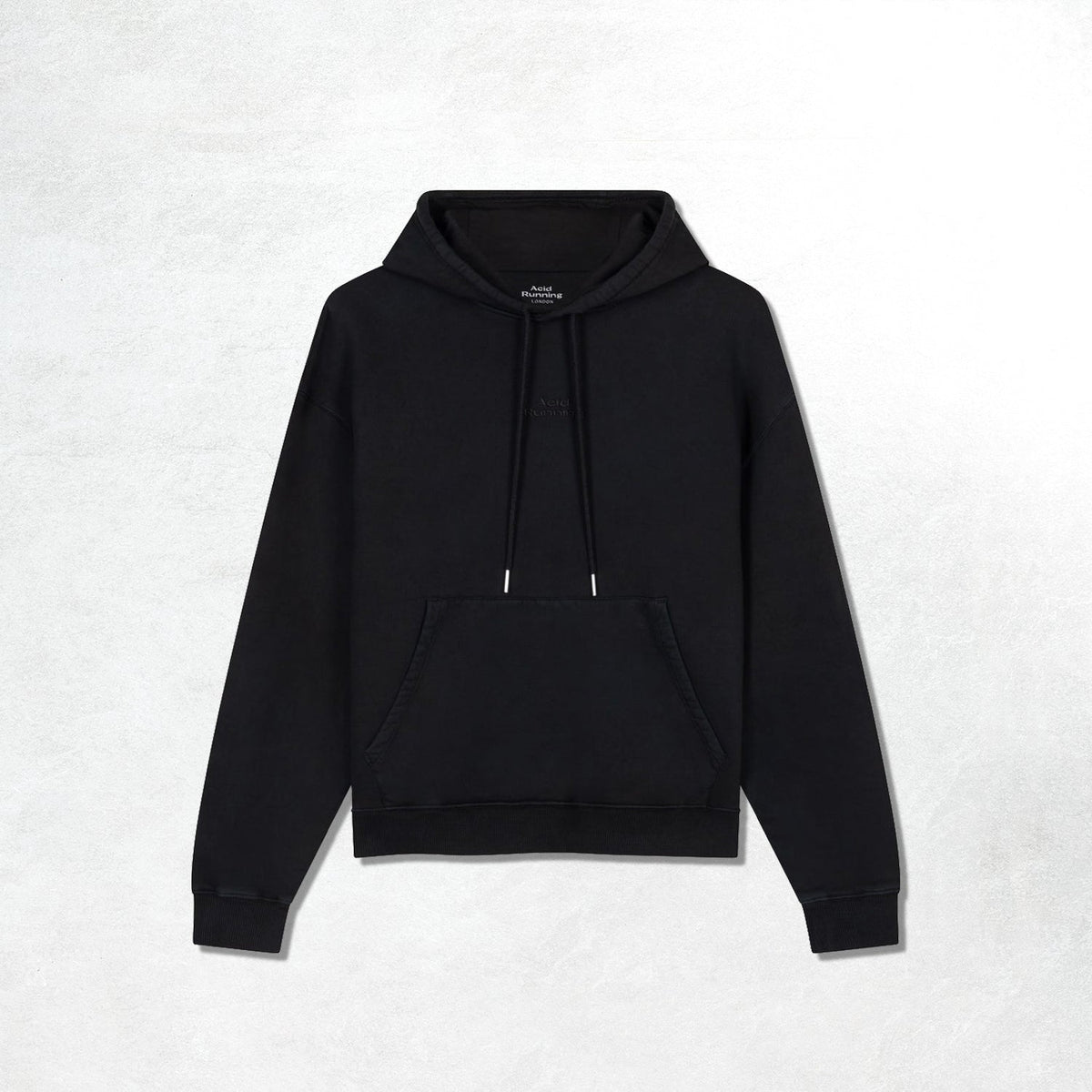 Acid Running Oversized Hoodie: Washed Black