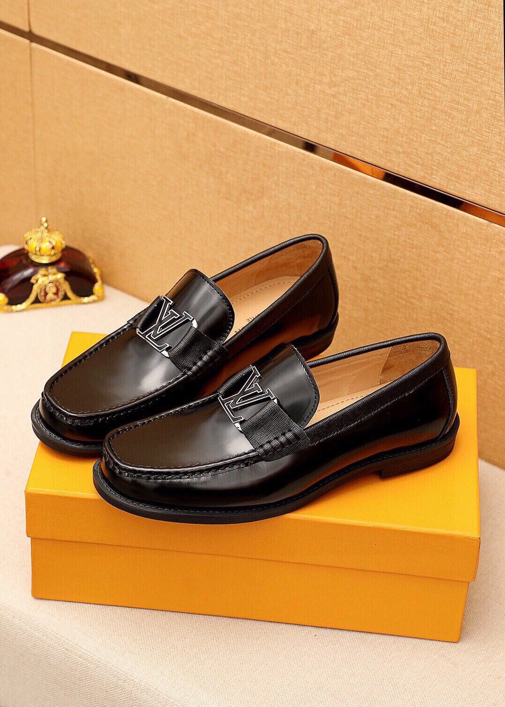 Louis Vuitton Black Logo Loafers